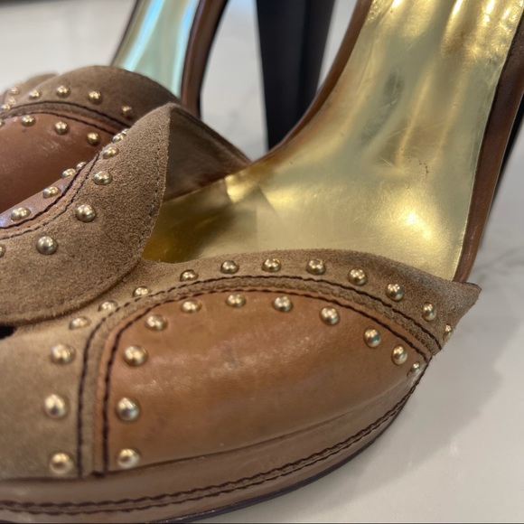 🎉HP MICHEAL by Micheal Kors leather & suede heels - Picture 6 of 16